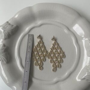 Elegant Gold Chandelier Earrings